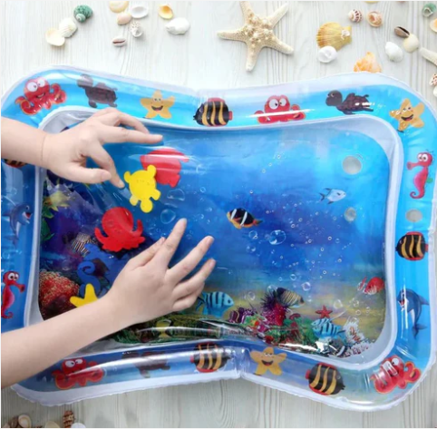 Kids Floating Water Play Mat - Playmat For Toddler - Tummy Time Water Play Mat