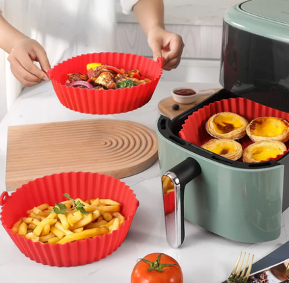 01 Pcs Reusable Silicone Air Fryer Liner Basket