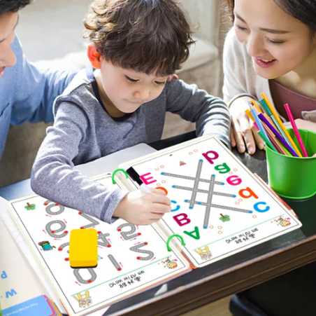 32/64 Page Childrens Tracing Book With Two Erasable Markers