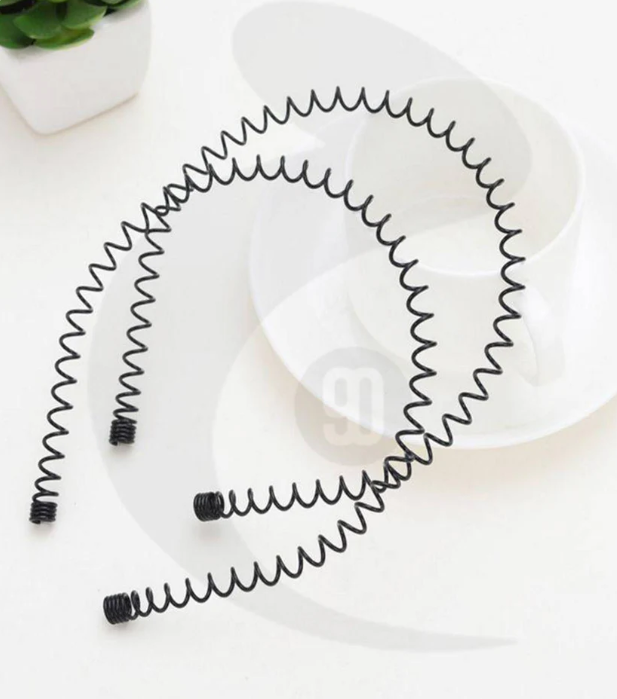 02 Pcs Metal Wavy Hairband