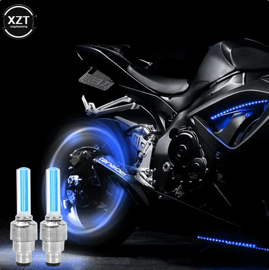02 Pcs Car Wheel LED Light Motorcycle Bike Light