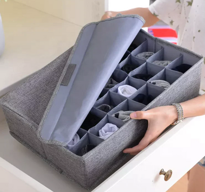 24-Grid Foldable Socks & Underwear Organizer