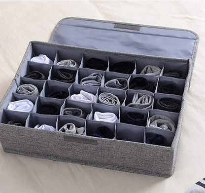 24-Grid Foldable Socks & Underwear Organizer