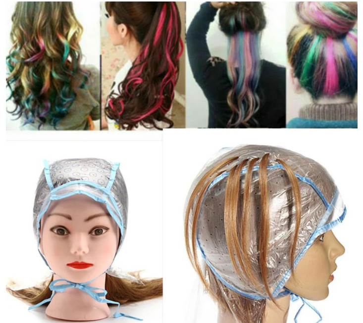 Hair Streaking Highlighting Tipping Frosting Cap
