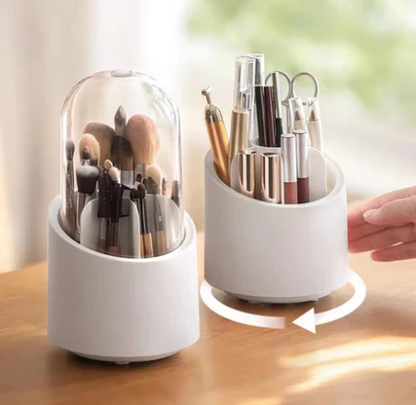360 Degree Rotating Makeup Brush Storage Capsule Shape Box