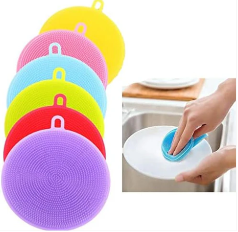 Silicone Cleaning Brushes Soft Silicone Scouring Pad