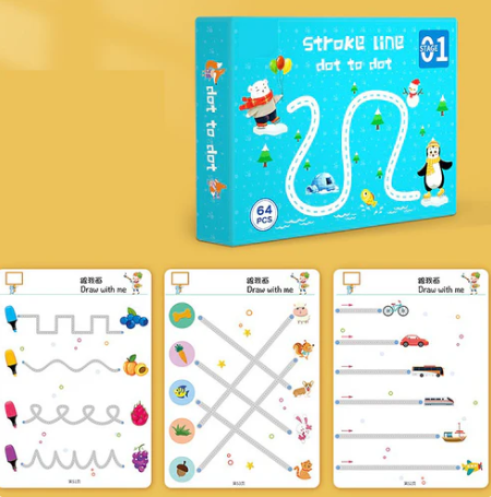 32/64 Page Childrens Tracing Book With Two Erasable Markers