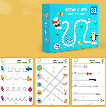 32/64 Page Childrens Tracing Book With Two Erasable Markers