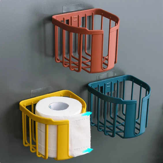 01 Pcs Wall-Mounted Tissue Paper Roll Holder