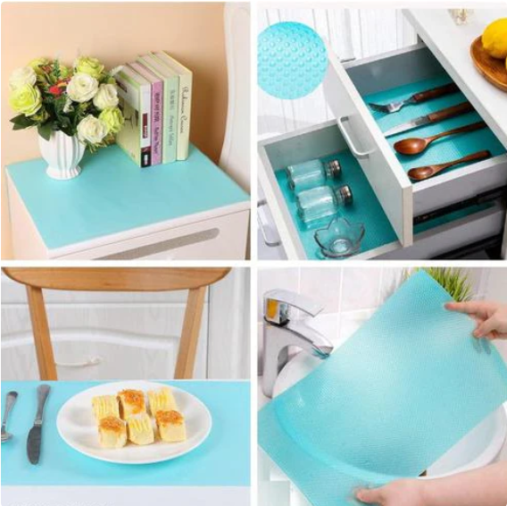 04 Pcs Waterproof Anti-Slip Plastic Fidge Mats