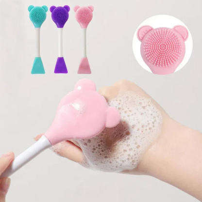 Bear Silicone Double Head Face Brush