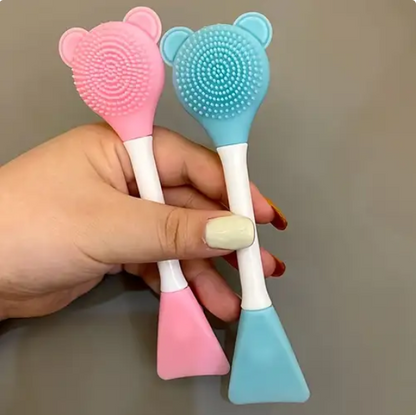 Bear Silicone Double Head Face Brush