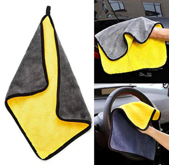 1 Pcs Multi Purpose Yellow Microfiber Towel - Car cleaning cloth