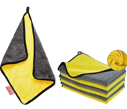 1 Pcs Multi Purpose Yellow Microfiber Towel - Car cleaning cloth