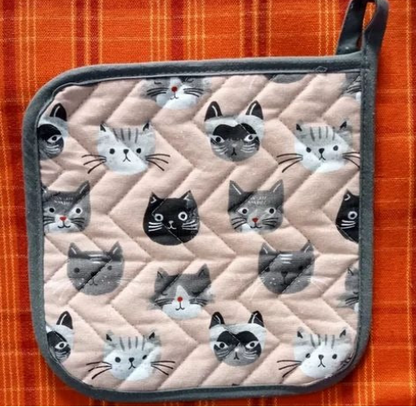 01 Pcs Printed Heat Resistant Kitchen fabric Pot Holder