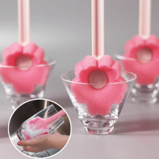 01 Pcs Cleaner Bottle Brush Flower Shape - Kitchen Glass Cleaner Tool (6.5inch)