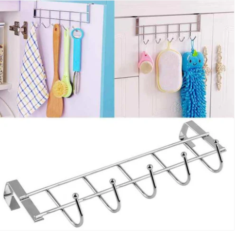 Stainless Steel Kitchen 5 Hook Door Hanger