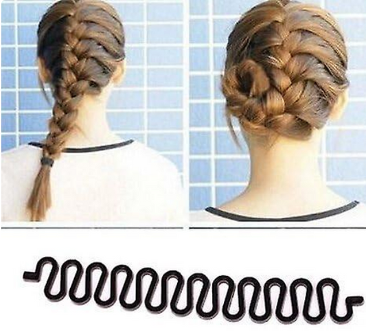2 Pcs French Hair Styling Clip Stick Bun Maker Braid Tool