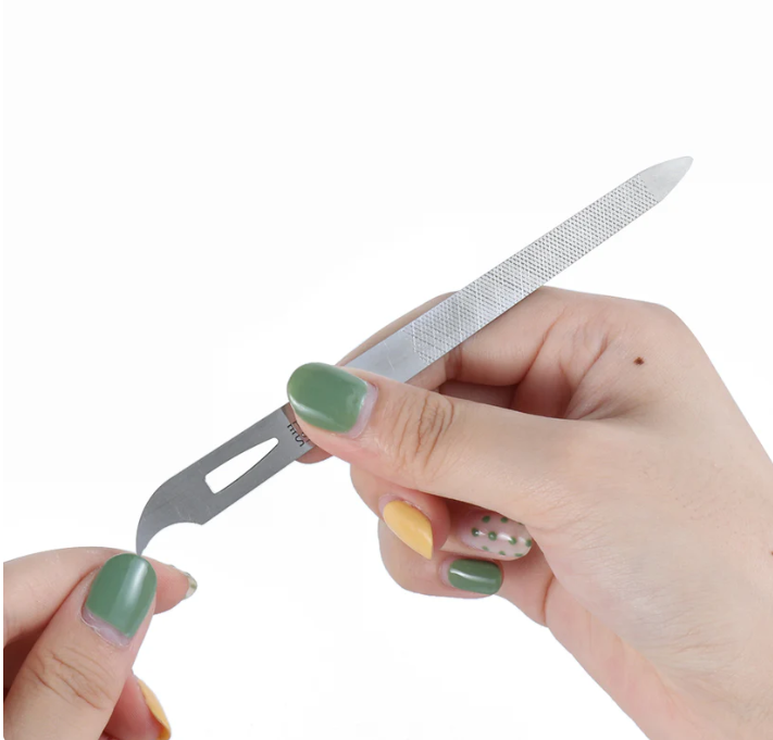 Stainless Steel 3 in 1 Nail Buffer File