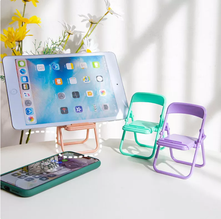 Portable Mini Mobile Phone Stand Desktop Chair