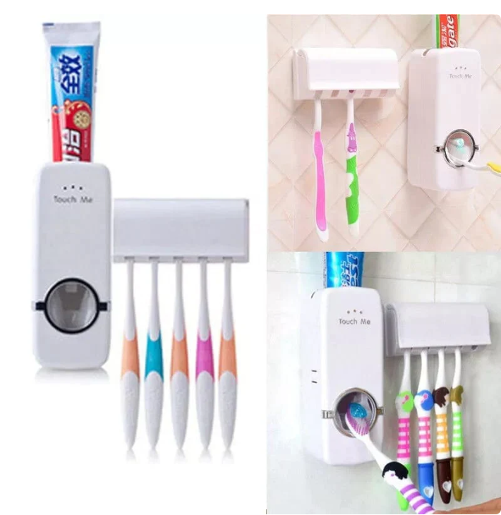 Toothpaste Dispenser & Brush Holder