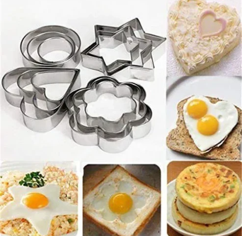 12 Piece Stainless Steel Cookie,Pastry, and Fruit Cutters Set