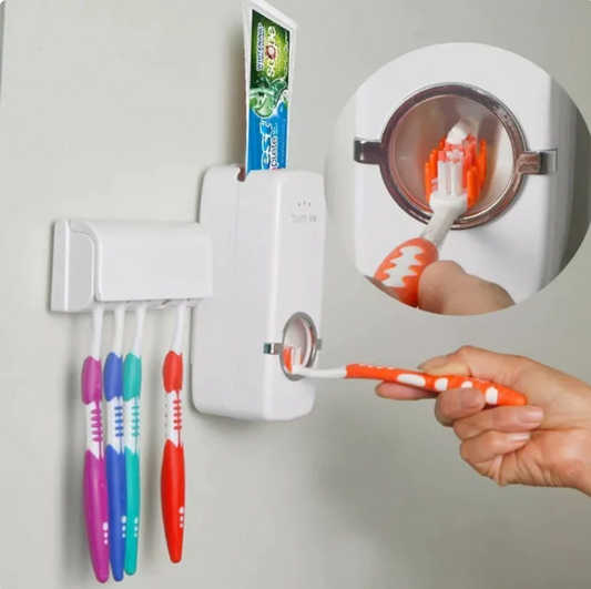 Toothpaste Dispenser & Brush Holder