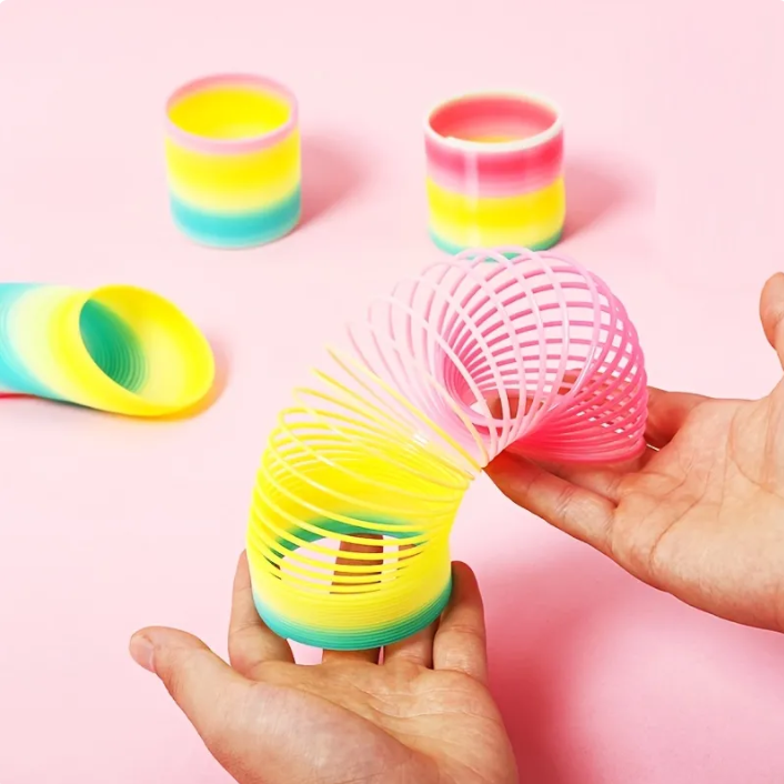 01 Pcs Magic Slinky Rainbow Springs Bounce - Spring toy