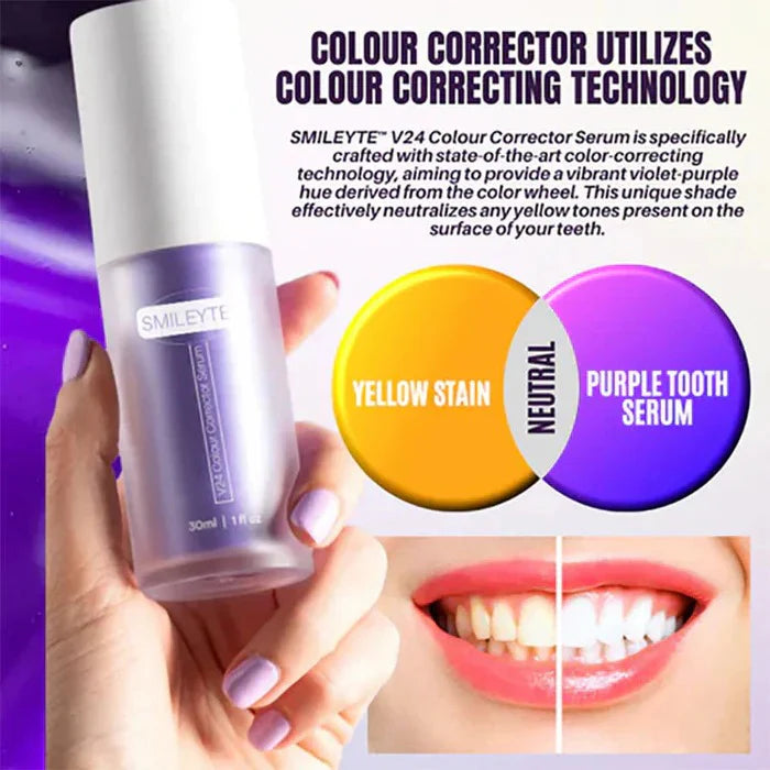 Original Hismile V34 Colour Corrector Serum – Instant Purple Teeth Whitening Booster