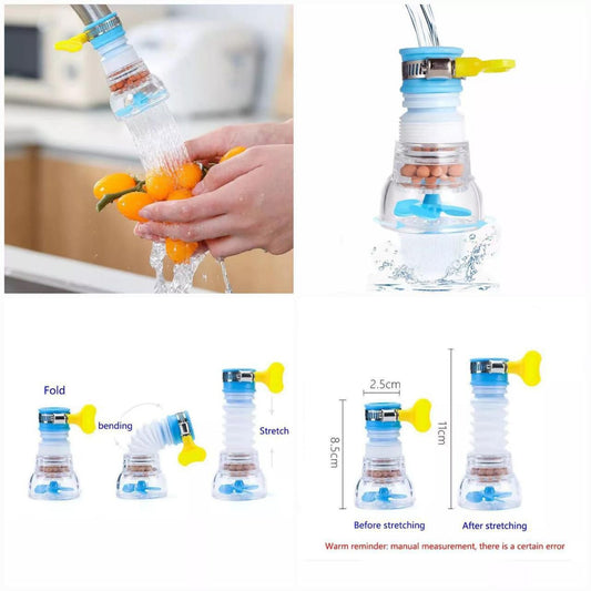 Fan Faucet Clip 360 Rotating Flexible Kitchen Faucet Water Filter