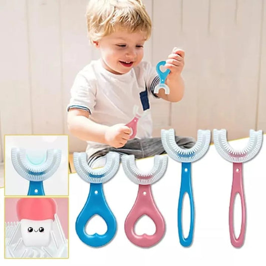 01 Pcs Silicone U-Shaped Baby Toothbrush
