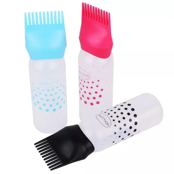 01 Pcs Hair Comb Applicator Bottle - Refillable Hair Dye Bottle - Hair Oiling Tool
