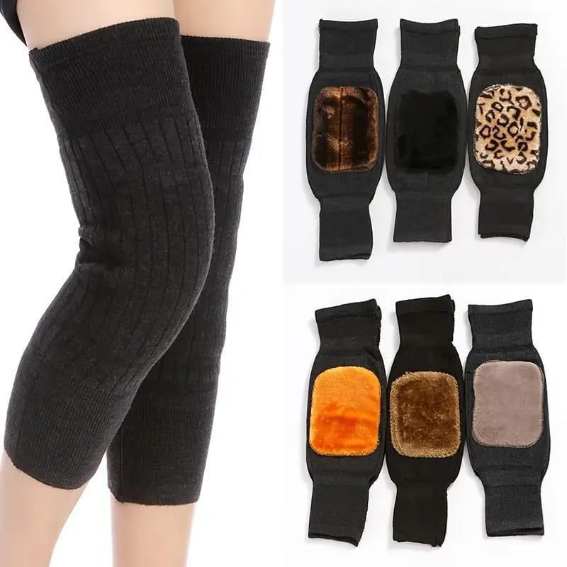01 Pcs Pain Relief Winter Warm Wool Knee Pads - Elastic Knees Sleeves Support Protector
