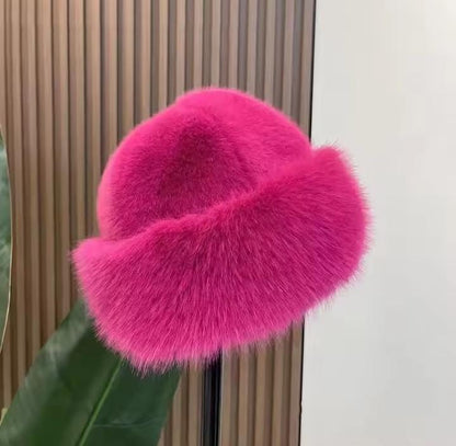 Fluffy Bucket Winter Hat For Women & Teenage