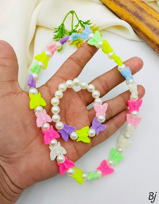 Fancy Beautiful Pack Of 2 Butterfly Kids Mala Plus Bracelets