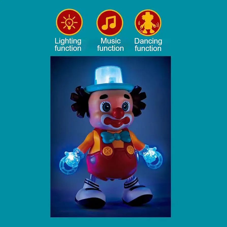 Electric Dancing Clown Toy – Music & Light Fun