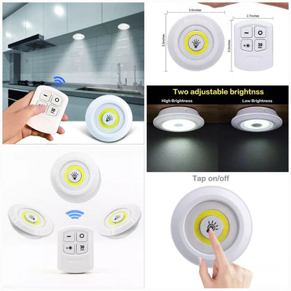 Set Of 3 Wireless Remote Control Night Light