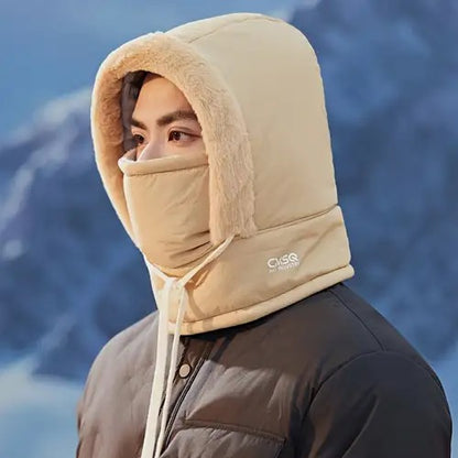 Winter Down Hood Hat & Hooded Scarf