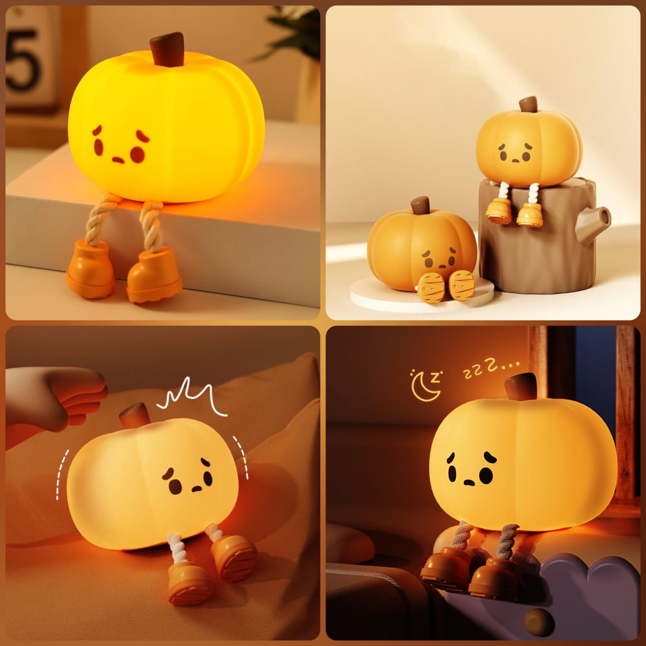 Silicon Pumpkin Lamp (Rechargeable)
