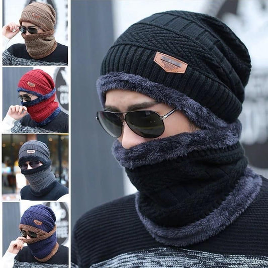 2 in 1 Winter Cap For Men/Women - New Beanie Hat - Skin Cap & Scarf Set -