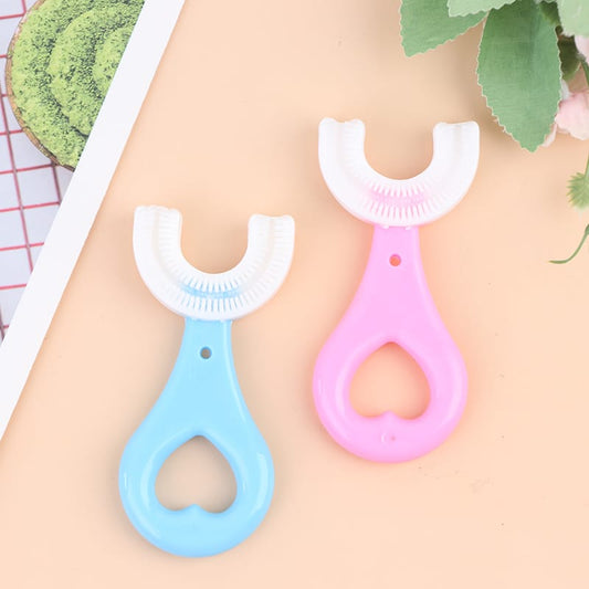 02 Pcs Silicone U-Shaped Baby Toothbrush