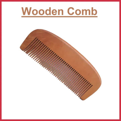 02 Pcs Wood Root Pocket Comb - Natural Peach Wood Comb