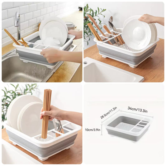 Silicone Foldable Drainer Dish Rack