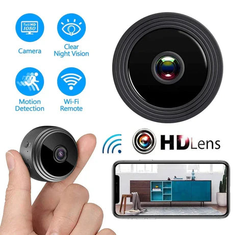 Mini Portable Wireless A9 Security Camera 1080P HD – Live Monitoring, Motion Detection, Night Vision