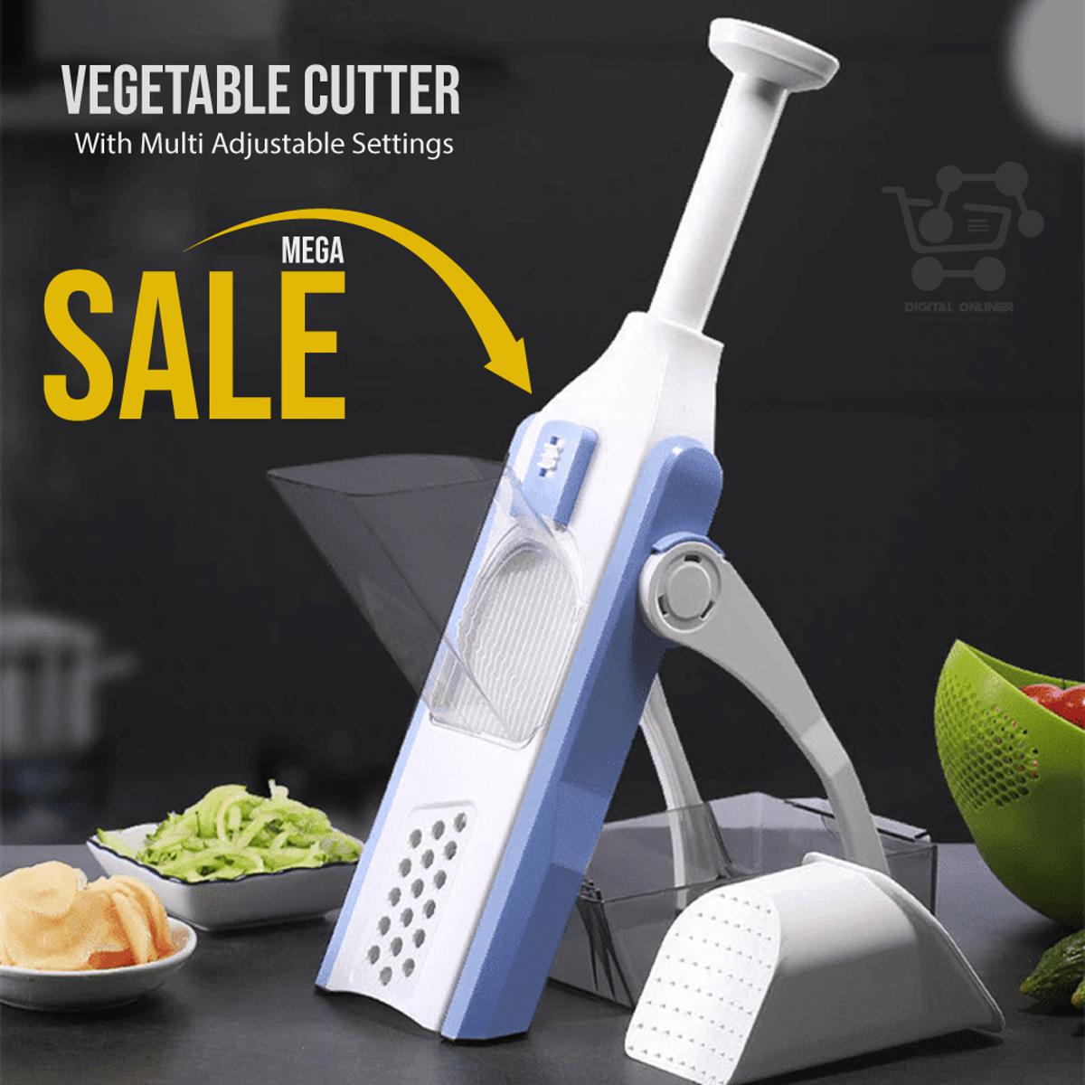 4 in 1 Slicer - Multifunctional Adjustable Versatile Vegetable Cutter – Julienne & Dicer (No Blade Changing Needed)