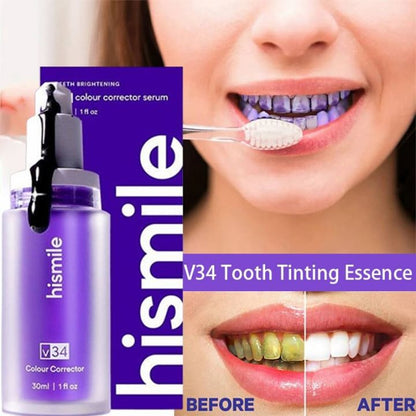 Original Hismile V34 Colour Corrector Serum – Instant Purple Teeth Whitening Booster