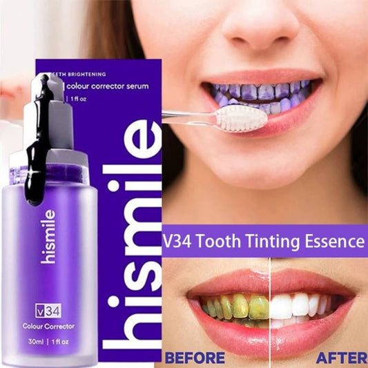 Original Hismile V34 Colour Corrector Serum – Instant Purple Teeth Whitening Booster