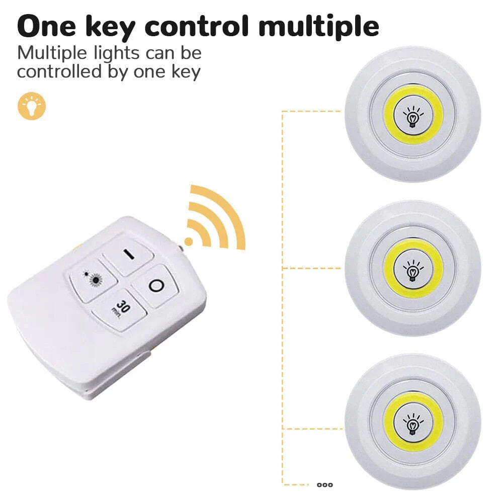 Set Of 3 Wireless Remote Control Night Light