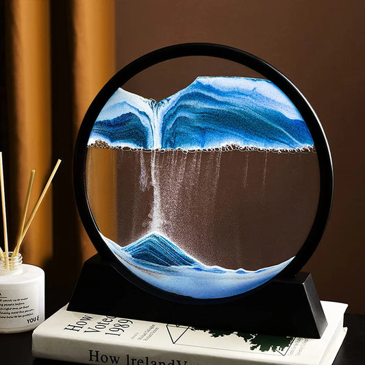 3D Moving Sandscape - Sand Art Lamp - Flowing Sand Painting (Box Packing)