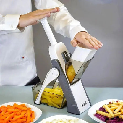 4 in 1 Slicer - Multifunctional Adjustable Versatile Vegetable Cutter – Julienne & Dicer (No Blade Changing Needed)